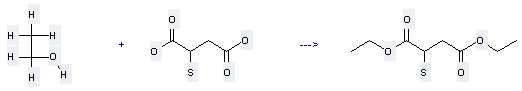 Mercaptosuccinic acid can be used to produce mercaptosuccinic acid diethyl ester with ethanol